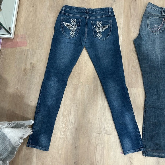 vintage angel cross rhinestone jeans size 7 - Picture 4 of 5